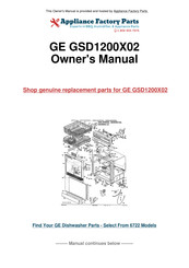 GE GSD1200 02 Series Use And Care Manual