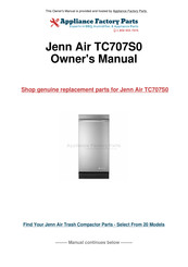 Jenn-Air TC707S0 Use & Care Manual