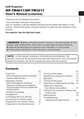 Hitachi MP-TW3011 User Manual