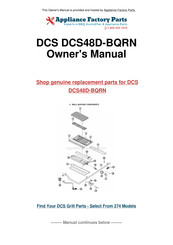Dcs FS Series Use And Care Manual