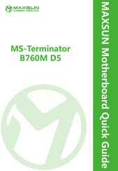 maxsun MS-Terminator B760M D5 Quick Manual