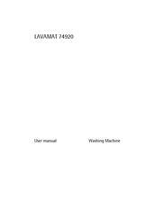 Electrolux LAVAMAT 74920 User Manual