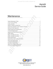 Objet Geometries Alaris30 Service Maintainance Manual