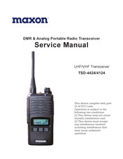 Maxon TSD-4424 Service Manual
