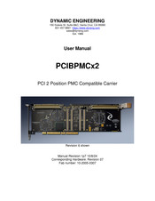 Dynamic Engineering PCIBPMCx2 User Manual