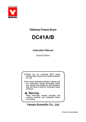 Yamato DC41B Instruction Manual