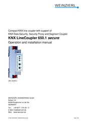 Weinzierl KNX LineCoupler 650.1 secure Operation And Installation Manual
