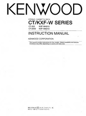 Kenwood CT Series Instruction Manual