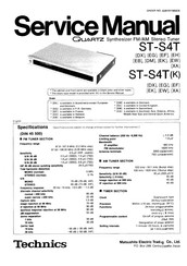 Technics Quartz ST-S4T EF Service Manual