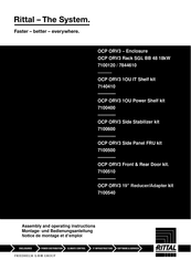 FRIEDHELM LOH Rittal OCP ORV3 1OU IT Shelf kit Assembly And Operating Instructions Manual