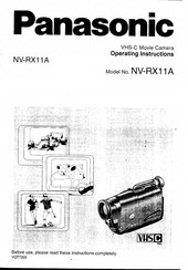 Panasonic NV-RX11A Operating Instructions Manual