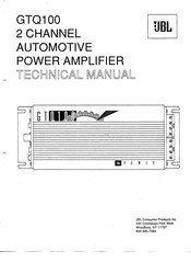 JBL GTQ100 Technical Manual