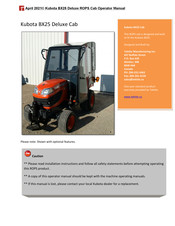 Kubota BX25 User Manual