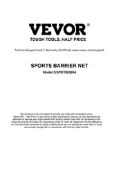 VEVOR SSPDYBQ004 Manual
