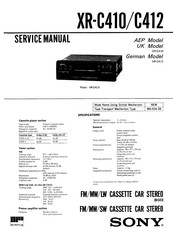 Sony XR-C410 Service Manual