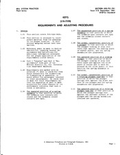 AT&T Bell System 519 Series Adjustment Procedure