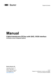 Baumer GCA5 Manual