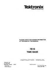 Tektronix 7B10 Instruction Manual