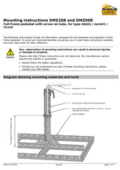 MAY Parasols DMZ208 Mounting Instructions