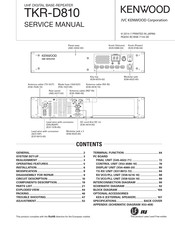 JVC KENWOOD TKR-D810 Service Manual