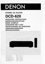 Denon DCD-620 Operating Instructions Manual