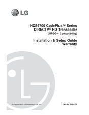 LG CodePlus HCS6700 Series Installation & Setup Manual Warranty