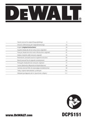 Dewalt DCPS151 Original Instructions Manual