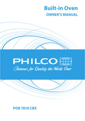 Philco POB 7810 CBX Owner's Manual