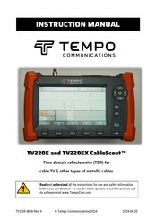 Tempo Communications CableScout TV220E Instruction Manual