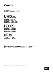 Canon CJ45ex9.7B IASE-V H Operation Manual