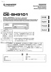 Pioneer DE-SH9101 Operating Instructions Manual
