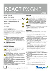 Swegon REACT PX GMBb Series Instructions For Use Manual