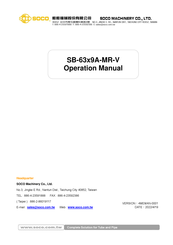 SOCO SB-63x9A-MR-V Operation Manual