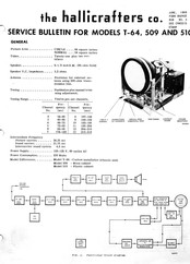 Hallicrafters T64 Service Bulletin