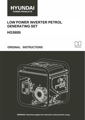 Hyundai Power Products HG3600i Original Instructions Manual