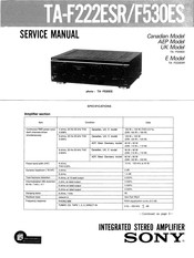 Sony TA-F530ES Service Manual