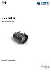 Wenglor ZVZG30 Series Operating Instructions Manual