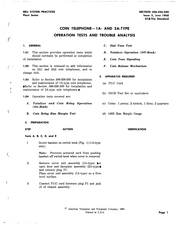 AT&T Bell System 2A Series Operation And Troubleshooting