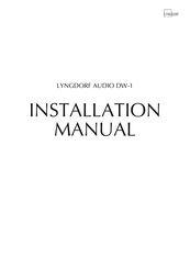 Lyngdorf Audio DW-1 Installation Manual