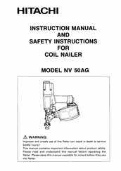 Hitachi NV 50AG Instruction Manual And Safety Instructions