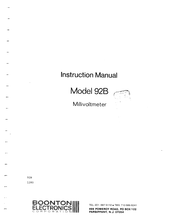 Boonton 92 Series Instruction Manual