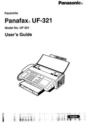 Panasonic PANAFAX UF-321 User Manual
