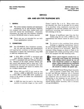 AT&T Bell System 638 Series Service Manual