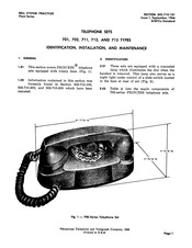 AT&T Bell System 711B Installation And Maintenance Manual