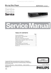Philips BDP2500/12 Service Manual