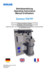 Ecolab Connexx TCD PP Operating Instructions Manual