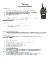 Wouxun KG-UV1D Programming Manual