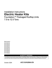 Trane Foundation BAYHTMA341B Installation Instructions Manual