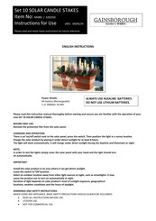 Gainsborough M480 Instructions For Use Manual