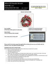 Gainsborough M977 Instructions For Use Manual